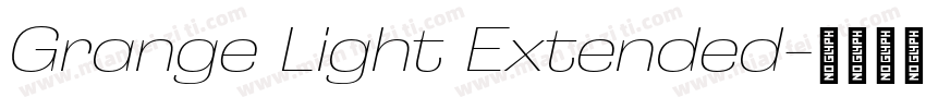 Grange Light Extended字体转换